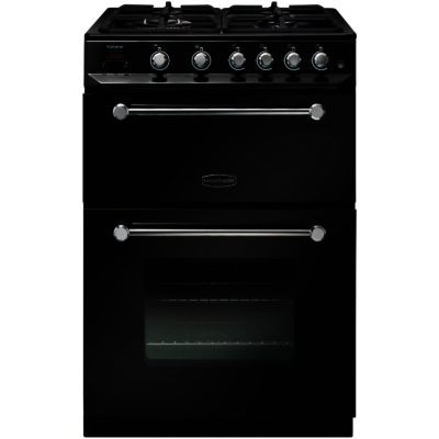 Rangemaster Kitchener 10725 - 60cm Gas Cooker in Black and Chrome